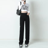 4 Color Streetwear Women's Pants High Waist Jeans Girls Wide Leg Trousers Female Jean Femme Denim Bagge Mom Jeans