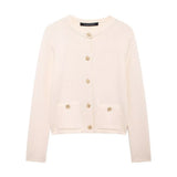 Women's 2025 New Fashion Gold Buckle Knitted