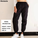 Down Pants Women Warm Soft Thick Female High Waist Plus Size New Casual Pant Windproof Outdoor Sportswear Ladies