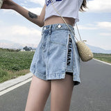 Women Jeans Shorts 2022 Summer Jeans High Waisted Shorts Girls White Short Jeans Khaki Wide Leg casual Denim