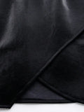 Spring Summer Black Brown Faux Leather Mini Skirt Women High Waist A Line Short Luxury Designer Asymmetric Clothes