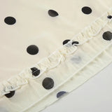 White Polka Dot Midi Skirt-Outfit