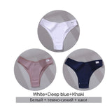 Cotton Brazilian Women's Panties V Waist G-String Underwear Women T Back Underpants Intimate Lingerie Women's