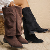 And Cowboy Boots 2025 New Autumn And Winter Large-Size High-Tube Trouser
