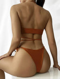 three-piece bikini swimsuit with