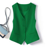 Vest Women's Small Vest 2025 Spring And Autumn New Repair Outside The Folding Wear Women's Shoulder Gray Short Horse