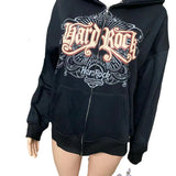 Hard Rock Graphic Zip Up HoodieOutfit