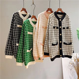Short Cardigan Knitted Sweater Autumn Winter Long Sleeve o-neck Jumper Cardigans Casual Streetwear Fashion Pull Femme