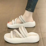 Zingj New Pregnant Women Step On Excrement Slippers Female Summer Wear Platform Beach Sandals Fashion Women