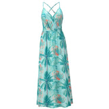 Summer Dress Women 2022 Maxi Elegant Beach Dress for Women Sexy Bohemian Floral Print Woman Dress Long Elegant