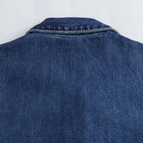 Spring 2024 New Women's Street Fashion Casual Denim Trench Coat W025 1017-Outfit