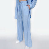 Women Linen Shorts 2 Piece Set Casual Oversize Shirts And Wide Leg Shorts Suits Loungewear Solid Summer Loose