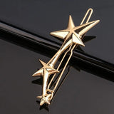 Metal Love Heart Hair Clip Elegant Star Round Barrette for Women Girls Sweet Hairpins Barrettes Hair