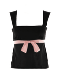 Backless Lace Up Tank Top- Outfit