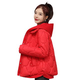 Fake Two Women's Down Cotton Cotton-Padded Clothes Short Style 2024 New Winter Women's Fashion Loose Large Size Cotton-Padded Jacket Tide-Outfit