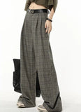 Academia Wide Leg Plaid