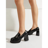 Zingj Korean Version Of Mary Jane Women's Shoes With Round Head Thick And Retro Happy Women's Shoes 2024-Outfit