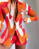 Independent Station New Fashion Fashion Suit Printed Shorts Set