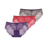 Sexy Lace Underwear Women Transparent Low Waist Panties Cotton Crotch Briefs for Girls Breathable Seamless