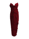 New Dress In Spring 2025 Femininity Elegant Breastless Sleeveless Design To Repair The Fork Long Dress