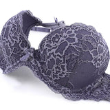 Sexy Lace 3/4 Cup Bra Sets For Women Wireless Thin Cotton Breathable Comfortable Underwear Solid color Lingerie