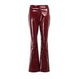 Faux Leather Pants Women's Pants High Waist Lady Loose Sexy Y2k Streetwear Fashion Elegant Straight Leg Pants Female