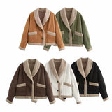 Autumn New Women's Clothing Fashion Simple Fur Collar Long-Sleeved