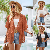 Leisure Summer New Women's Solid Color In The Hair Ball Thin Cardigan Shirt
