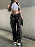 Vintage Multi Pocket Patched Cargo Jeans- Outfit