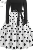 Print Vintage Dress Women Christmas Casual Robe Femme Dress Elegant Party Dresses Long Sleeve