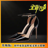 High Heels Women 2025 New Pointed Light Mouth Fine Heel Single Shoes Elegant Buckle With Hollow