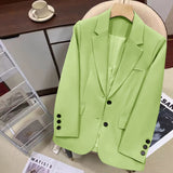 Zingj Small Suit Jacket Female Small 2024 Spring And Autumn New Korean Version Of Loose Suit Design Sense
