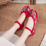 Zingj Cloth Shoes For Spring And Summer Leisure Walk Tourism National Wind Square Dance Bride Shoes Female Singles