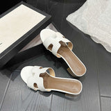 Trend High-Heelish Slippers Summer New Wear Height Display Legs Long Beach Cold