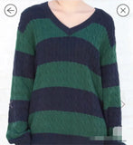 80's Downtown Girl Striped SweaterOutfit