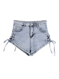 Bandage Jeans Shorts Women High Waist Denim Shorts Female Summer Fashion Streetwear Stylish Sexy Hot Shorts Girls