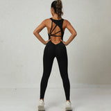 Zingj Jumpsuit Women's Integrated Yoga Sleeveless Fitness Suit Running Sportswear Stretch Tight-Outfit