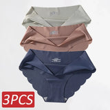Seamless Silk Panties Women Underwear Sexy Female Underpants Briefs Woman Lingerie Underwear Ice Silk