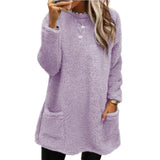 Long Sleeve Pocket Fleece Sweatshirt T-shirt