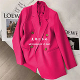 Zingj Spring And Autumn Outfit Fried Street Loose Leisure Versatile Autumn Suit Jacket Female Korean Black Suit