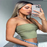 Zingj New Strapless Three-Color Texture Sense Slim Sexy Thin Pit Strip With A Strapless Jacket Female-Outfit