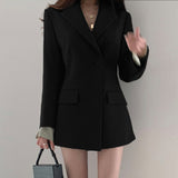 Jacket Women's Summer Thin Korean Version Of The Hong Kong Style Retro Fasctive Top Loose B Small Man Outside The