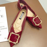 Shoes Children's New Spring 2025 Sharp-Pointed Light-Mouthed Single-Shoe Red Wedding Shoes Mother Soft-Soled Bean
