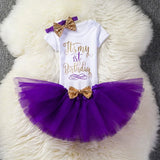 Girls Summer Dress Cute Newborn Baby Girl Clothes 1st Birthday Baby Bodysuit Romper+Ruffles Tutu Skirt +Headband