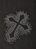 up hoodie with rhinestone cross