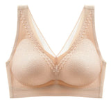 Sexy Latex Seamless Bra Women Push Up Underwear Gathers Shock-Proof Pad Female Intimate Fashion Soft Plus Size