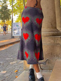 Tie-Dye Heart Wrap Midi Skirt- Outfit