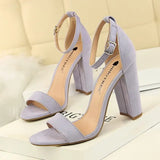 Sexy High Heels New Women Pumps Comfort Women Shoes Block Heels Ladies Shoes Buckle Women Heels Female Shoes Women
