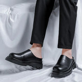 Zingj Chef Men's Shoes Spring Work Special Pure Black Anti-Slip One Foot Pedal Work Protection Tide Shoes