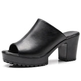 Mouth High And Fitting Room Slippers Summer Wearing Rough And Waterproof Table Comfortable Cool Slippers Large Size 40-43